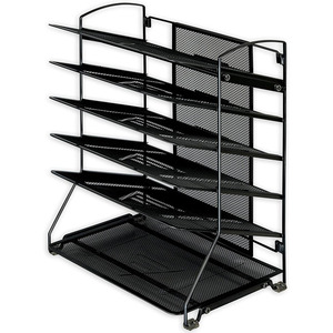 Thiết Kế Mới Kim Loại Lưới Bàn Tập Tin Tổ Chức <span class=keywords><strong>6</strong></span> Tầng Thư Tài Liệu Khay Lưu Trữ Kệ Máy Tính Để Bàn Tổ Chức - Product Image 5