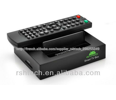 Google android 4.2 smart tv box, google tv supports du marché, xbmc miracast and dlna, soutien externe 2,5 plat dur