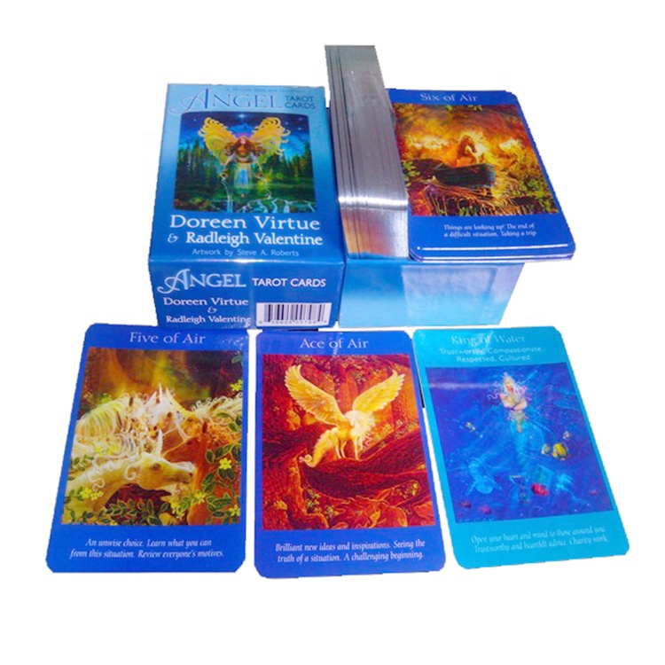 Тест на беременность, разные типы голографических карт-Таро с серебряными краями