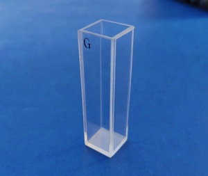 चिपके या इनकार 4 स्पष्ट ऑप्टिकल पक्षों चार खिड़कियों कांच fluorometer सेल प्रतिदीप्ति क्युवेट - Product Image 3