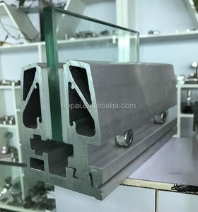 库存12 18毫米钢化玻璃围栏用铝u型通道 - Product Image 2