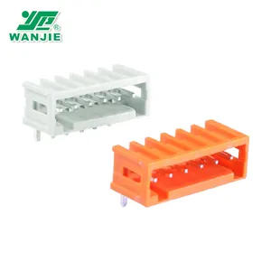 Wanjie Konektor Header Pin Jantan Pitch 3.5Mm dengan WJ0202-02 Pin 90 Derajat