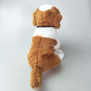Güzel 20cm İsviçre peluş Saint <span class=keywords><strong>Bernard</strong></span> köpek oyuncak varil özel logo - Product Image 5