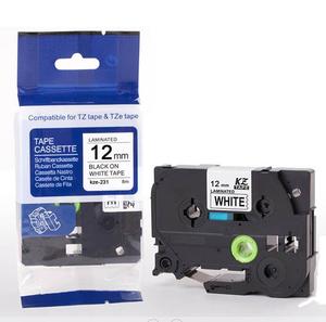 เข้ากันได้สีดำบนสีขาว12มิลลิเมตรลามิเนตเทปฉลากสำหรับ <span class=keywords><strong>Brother</strong></span> <span class=keywords><strong>P</strong></span> <span class=keywords><strong>Touch</strong></span> TZe231พอดี PT-D210 TZE531 TZ เทป - Product Image 4