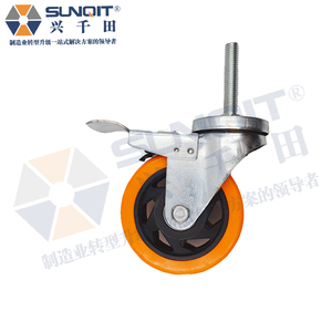Hochwertiges <span class=keywords><strong>2</strong></span> Zoll schwarzes ruhig schließendes universelles Rollenrad mit Bremse für Werkbank-Flow Rack aus Kunststoff - Product Image 2