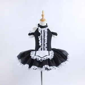 黒と白のダンスバレエファンシーチュチュスカートユニークなスタイルのベリーダンスドレス