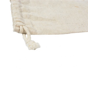 Pochettes en <span class=keywords><strong>lin</strong></span> de coton 9x12cm 10 pièces, pochette simple avec cordon coulissant pour le riz et le thé - Product Image 3