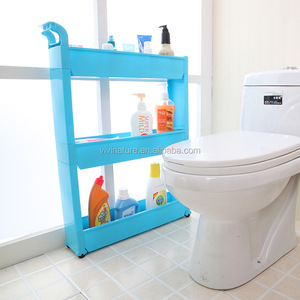 Nhựa lưu trữ Slim trượt nhà bếp lưu trữ xe đẩy, bánh bếp giá kệ từ 3 đến 5 tầng - Product Image 2