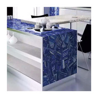 Dalle de marbre en lapis-lazuli, pierre précieuse bleue
