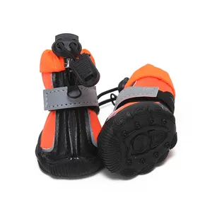 Lovoyager-botas impermeables reflectantes de nailon para perro, zapatos cómodos para mascotas, impermeables