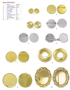 고품질 저가 스테인리스 브로치 예비 품목 브로치 핀 부속