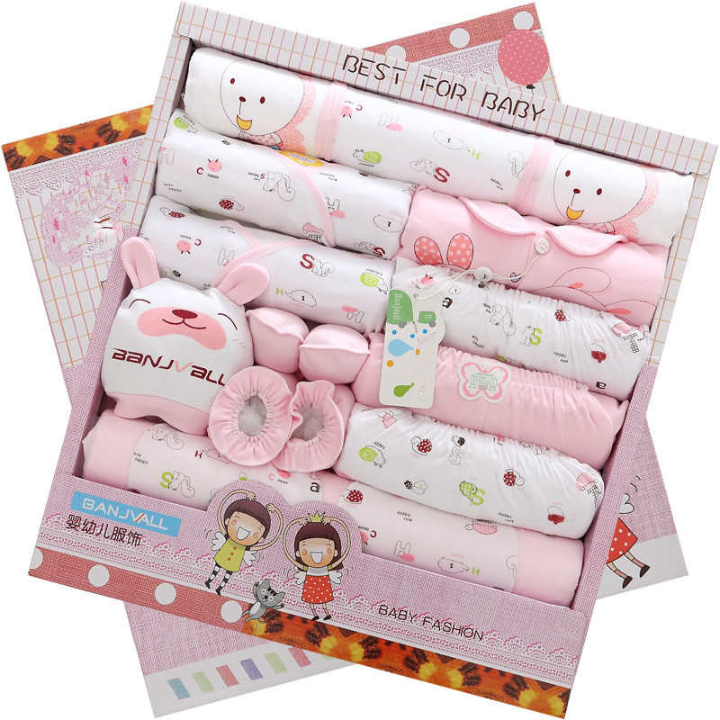 Queena Mùa Xuân Và Mùa Hè Hộp Quà Tặng Sơ Sinh 18 PCs Tinh Khiết Bông Bé Đồ Lót Trẻ Sơ Sinh Phù Hợp Với