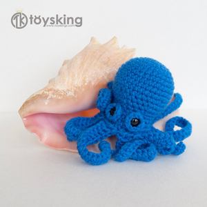 Juguete <span class=keywords><strong>mordedor</strong></span> de pulpo para bebé, juguete suave de ganchillo para bebé - Product Image 1