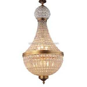 Lujo retro Hotel mediados de siglo decorado bronce lámparas de cristal - Product Image 1