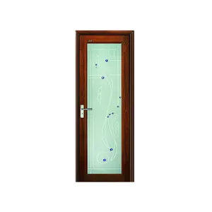 Алюминиевая рама для двери ванной комнаты, Межкомнатная стеклянная дверь с дверным корпусом
