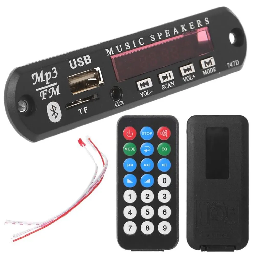 유용한 무선 원격 12V MP3 WMA 디코더 보드 오디오 모듈 USB TF 라디오