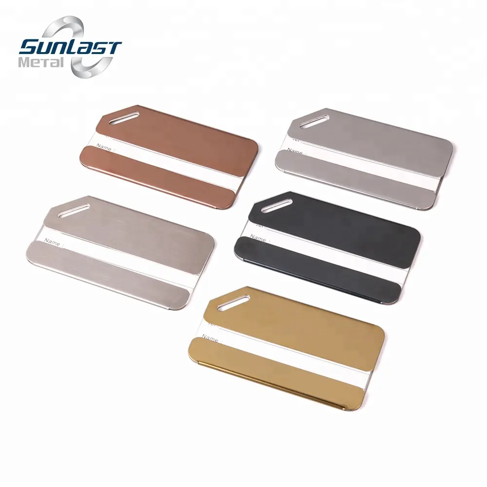 Wholesale 4.5*8cm stainless steel blank luggage tag for suitcase