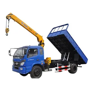 4x2 Forland tipper truck mounted crane 5 ton for sale