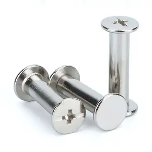 Stainless steel or aluminium Cross Recessed chicago screw flat head tubular rivets
