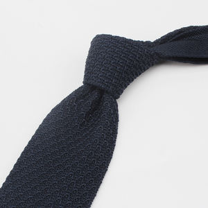 Design personnalisé mode hommes 100% <span class=keywords><strong>soie</strong></span> solide noir <span class=keywords><strong>cravate</strong></span> <span class=keywords><strong>tricot</strong></span>ée - Product Image 3