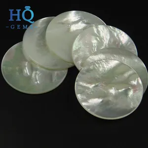 Natural White Lip Shell Mother Of Pearl Round Circle Discs Shell