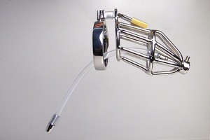 Erkek için tıbbi silikon üretral ses seks oyuncak ile çelik <span class=keywords><strong>Chastity</strong></span> cock cage - Product Image 3