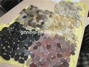 Jaune pile coupe carreaux de galets doute coupe maille carrelage pierre de galets - Product Image 3