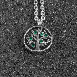 <span class=keywords><strong>Promo</strong></span>-colgante de ceniza de acero inoxidable, joyería personalizable con urna de cremación de árbol de la vida, collar para cenizas - Product Image 3