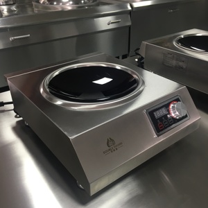 ホテルキッチンステンレス鋼商業中華鍋3.5KW5KW電磁調理器シングルヘッドレストラングレードブラッククリスタルプレート3500 - Product Image 5