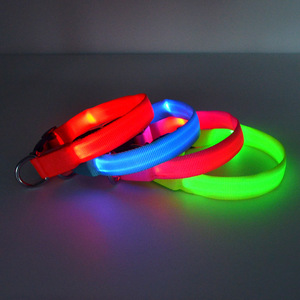 Collar doble para perro, cinta Led intermitente, Color sólido, mazon, oferta - Product Image 5