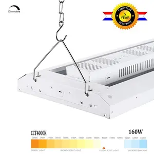 Lampes linéaires LED DLC, livraison depuis entrepôt france et US, éclairage pour baies hautes, 2ft, 100W, 160W, 130lm/w