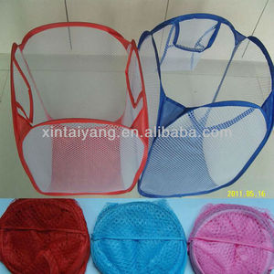 Nylon renforcé maille panier à linge / panier à linge pour les vêtements aération panier peut être plié ( multicolore ) - Product Image 1