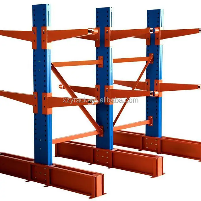 warehouse Durable Powder logistic Cantilever Bar Racking System shaped Huge Inventory arms structural rack factory supplier