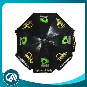 Impresión personalizada reflectante francés mercado barato negro paraguas - Product Image 2