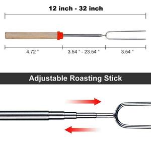 Bastoncini per arrostire Marshmallow robustibili forchette per <span class=keywords><strong>torrefazione</strong></span> in acciaio inossidabile - Product Image 2