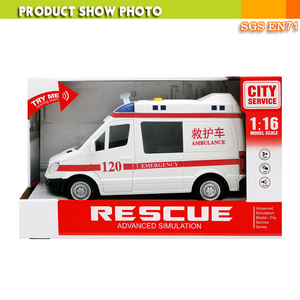 <span class=keywords><strong>Ambulance</strong></span> <span class=keywords><strong>jouet</strong></span> professionnelle à friction à l'échelle 1:16 avec lumières d'urgence réalistes, sirène et musique pour enfants - Product Image 5