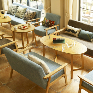 Nouveaux canapés en bois et en tissu de style chinois <span class=keywords><strong>pour</strong></span> restaurant, canapé de café, chaise, <span class=keywords><strong>banc</strong></span> rembourré - Product Image 4
