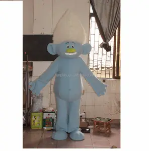 China Made Good Quality Trolls Adult Size Plush Cartoon Shinning Mascot Costumes for Holiday Cosplay