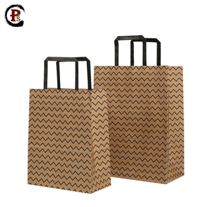 <span class=keywords><strong>Pas</strong></span> <span class=keywords><strong>cher</strong></span> papier <span class=keywords><strong>kraft</strong></span> à fond carré de magasinage plat poignée sacs d'emballage avec logo personnalisé - Product Image 3