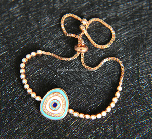 Sconto promozione luce blu smalto moda a buon mercato ottone malvagio unico occhio <span class=keywords><strong>rosa</strong></span> <span class=keywords><strong>oro</strong></span> <span class=keywords><strong>bracciale</strong></span> - Product Image 5