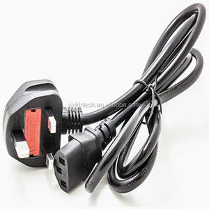 Cable de alimentación estándar del Reino Unido BS 1363 con enchufe fundido Cable de CA IEC 60320 C13 para tomas de corriente del Reino Unido - Product Image 6