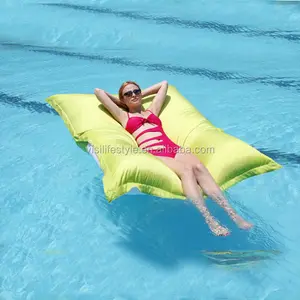 Cama flotante para exteriores, mueble impermeable de poliéster para piscina, bolsa flotante