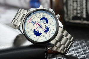 Tevise Brand Autoamtic Reloj Blanco de Los Hombres, charm watch with multiple time <span class=keywords><strong>zone</strong></span> - Product Image 6