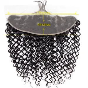 Pre plucked 13x4 13x6 360 ear to ear transparent film swiss thin illusion deep wave lace frontal and closure Peruvian hair