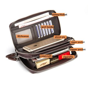 Bulk Price Baellerry Brand Business Phone Bag Double <strong>Zip</strong> Pu Leather Long Design <strong>Men</strong> Clutch <strong>Wallet</strong> - Product Image 3