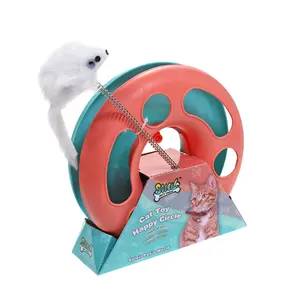 Perfektes interaktives Katzen spielzeug Kunststoff Happy Circle Stock Pet Toy