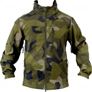 주문 로고 육군 녹색 Camo 방수 Softshell 재킷