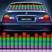 Autocollants de voiture activés par le rythme musical, égaliseur lumineux LED, égaliseur de rythme vocal, autocollant de voiture