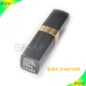 Lápiz labial Powerbank real 2600 mAh batería para la <span class=keywords><strong>señora</strong></span> mejor - Product Image 1