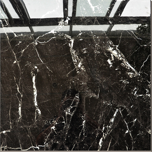 Piastrelle in Ceramica Effetto Marmo <span class=keywords><strong>Nero</strong></span> con Venature Bianche per Ufficio Moderno, Prezzo in Algeria - Product Image 2